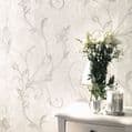Holden Decor Floriana Dove Grey Trail 35301 Wallpaper